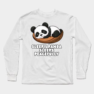 Panda Sleeping Peacefully Long Sleeve T-Shirt